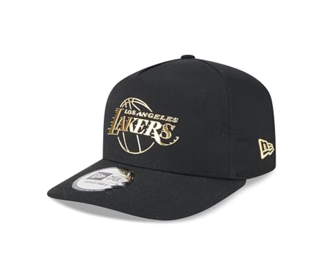 New Era Los Angeles Lakers NBA Foil Pack Black and Gold 9Forty E-Frame Snapback Cap VqmaJxwR