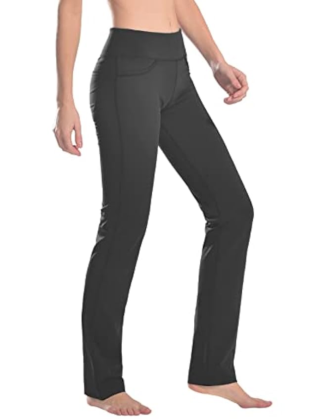 Safort Pantalones de 71 cm / 76 cm / 81 cm / 86 cm para Yoga, Pierna Recta, Tiro Alto/Regular, Cuatro Bolsillos, UPF50+ C8lsgx7k