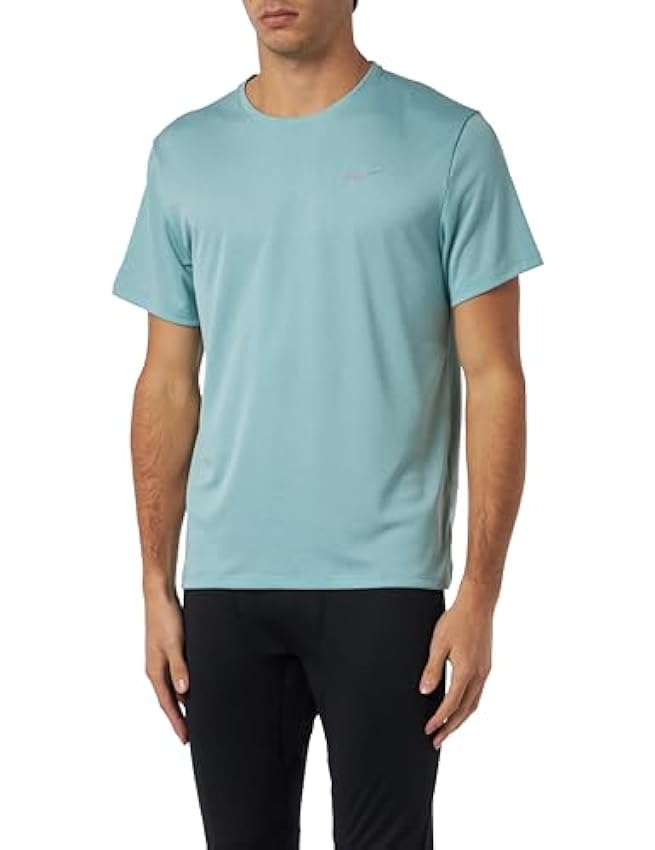 Nike M NK DF UV Miler SS T-Shirt, Mineral/Jade Ice/HTR/