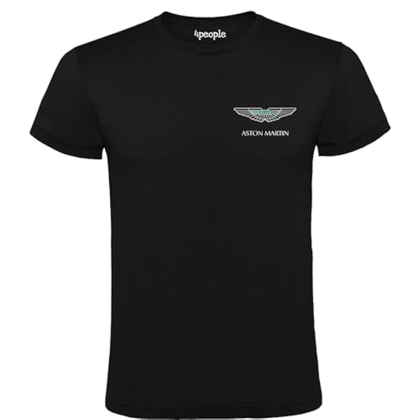Camiseta Negra con Logo de Aston Martin para Hombre - 1