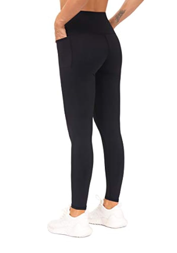 THE GYM PEOPLE Pantalones de yoga para mujer de cintura alta con bolsillo y control de abdomen GowLFvca