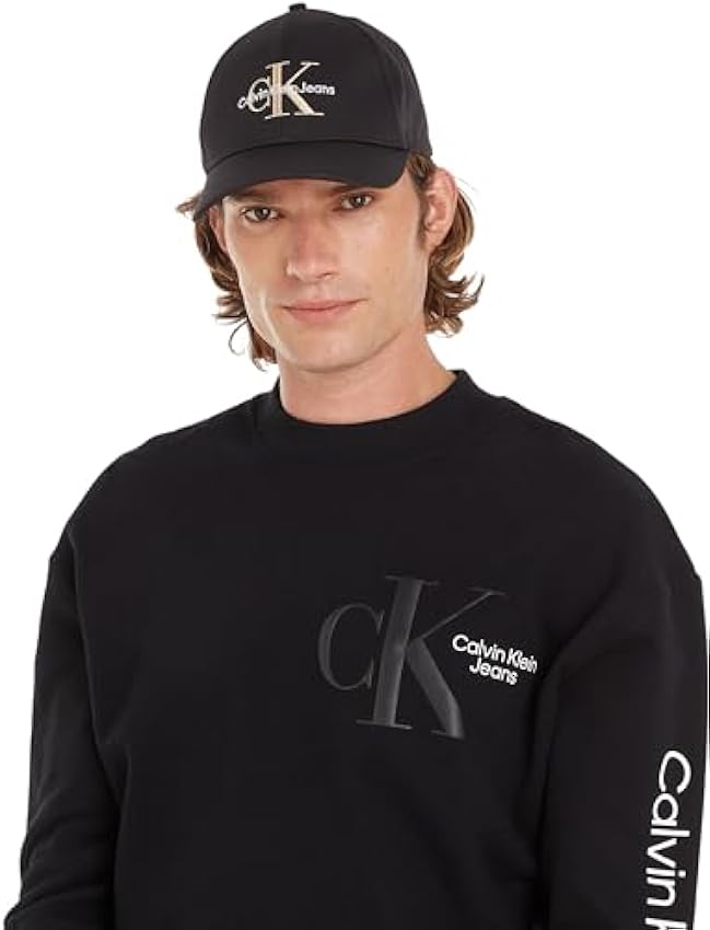 Calvin Klein Jeans Gorra de Béisbol para Hombre Monogram Basecap, Negro (Fashion Black), Talla Única YpYSFuzQ