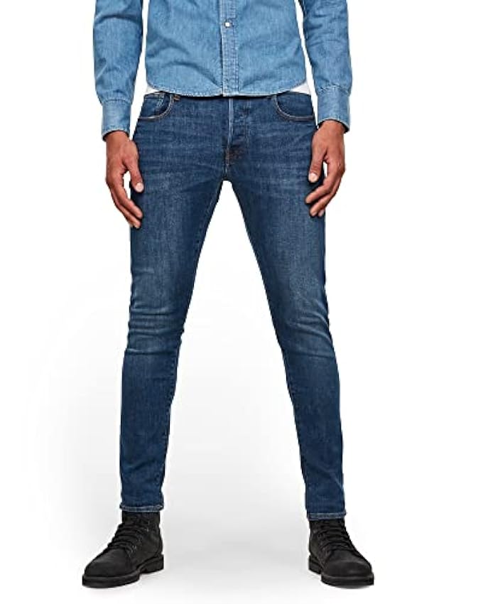 G-STAR RAW 3301 Slim Jeans, Medium Aged, 31W/32L para Hombre viC8zezq