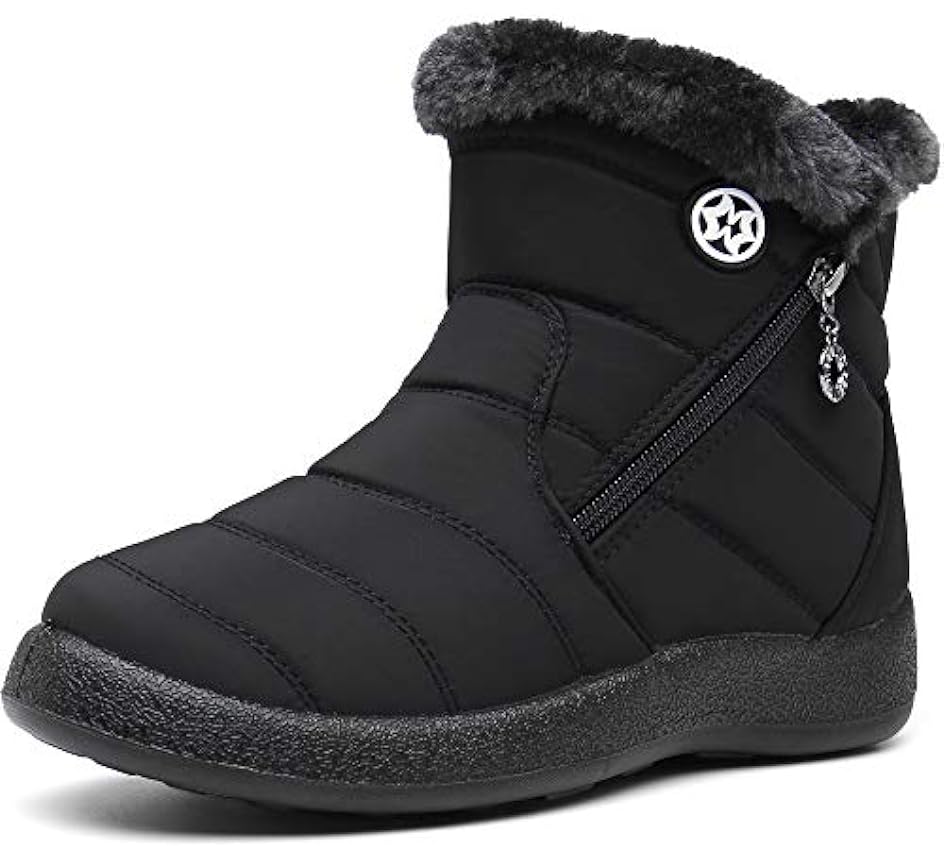 Gaatpot Botas para Mujer Botines de Invierno Forradas con Pelo Botas de Nieve Antideslizante Zapatos Outdoor Ligero 36-43 GKZyMACv