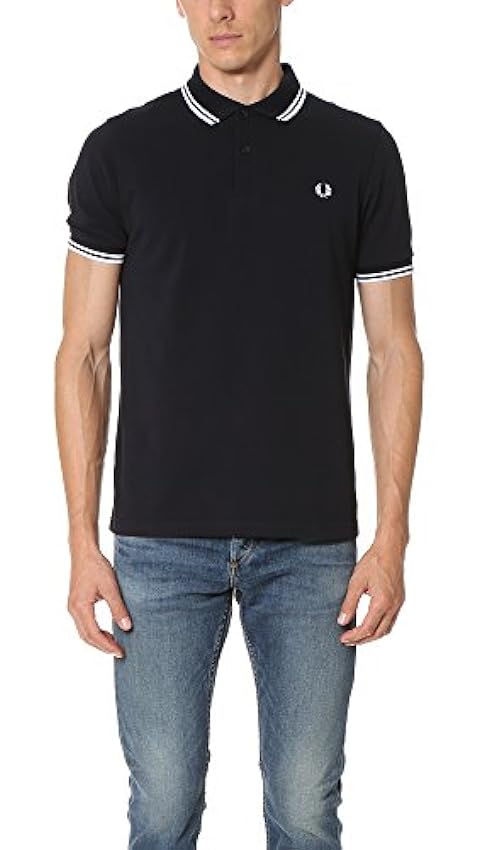 Fred Perry Twin Tripped Shirt Camisa de Tenis para Homb