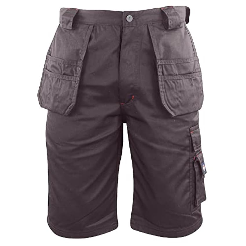 Lee Cooper Pantalones cortos de carga para hombre, de fácil cuidado, flexibles, cómodos, de seguridad, con múltiples bolsillos hqwGwgbc