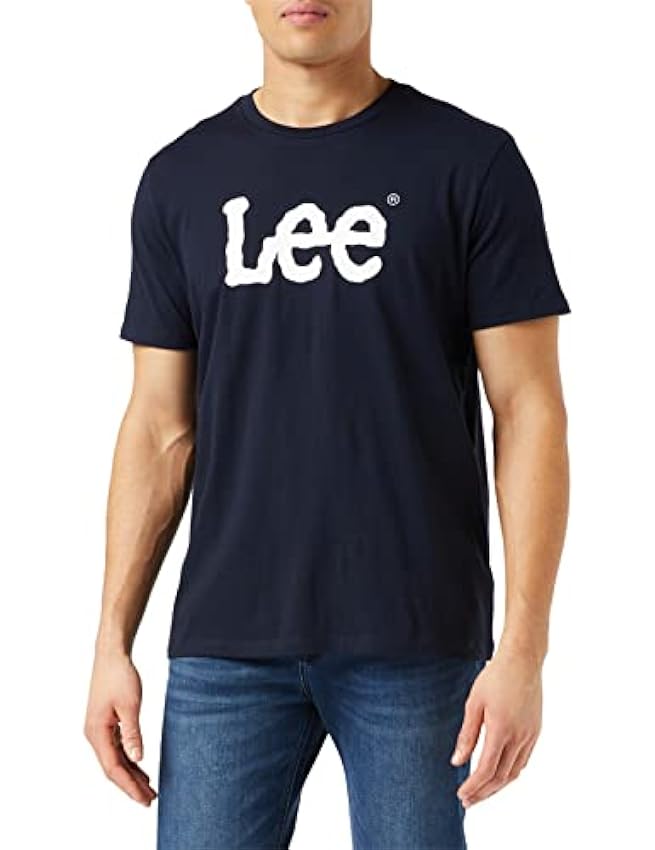 Lee Wobbly Logo tee Camiseta para Hombre KPZpGFXn