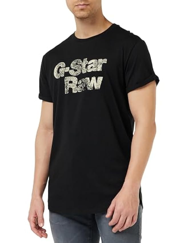 G-STAR RAW Pestañas Gráficas Pintadas Camiseta para Hom