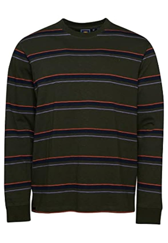 Superdry Vintage Textured Stripe LS Top Camisa para Hombre 3frL3w0C