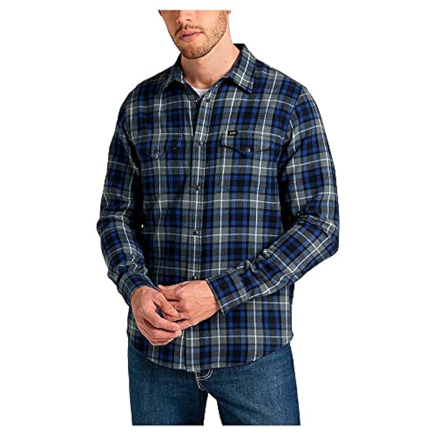 Lee Clean Regular Western Camiseta, Azul Antracita, 3XL