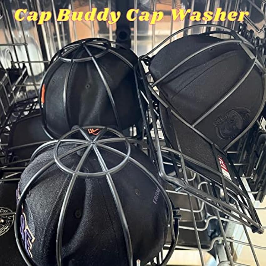 Cap Buddy Cap Lavadora fácil de Usar en lavavajillas Lavar Sus Gorras de béisbol para Sombreros con Forma Curva y Recta Su Gorra estará Limpia y mantendrá su Forma, limpie la Gorra y no se deforme tzcYmSf6