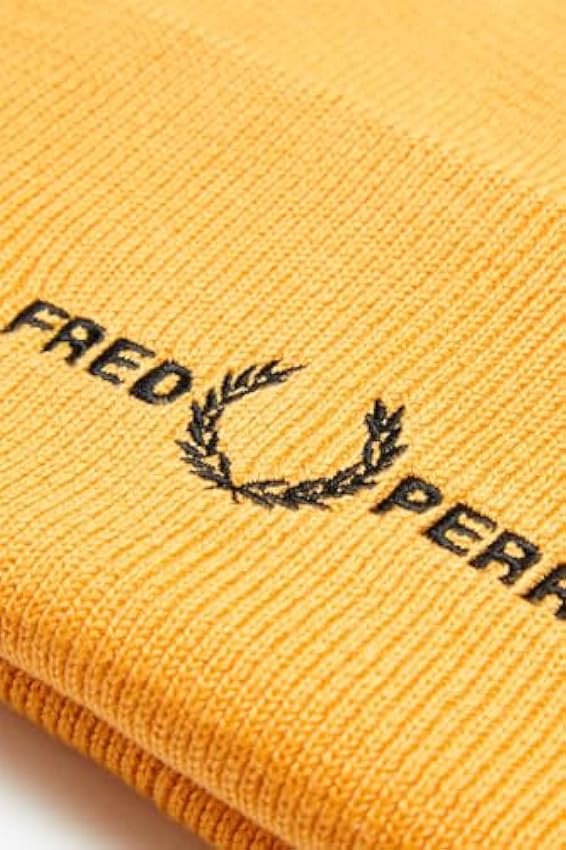 Fred Perry Gorro clásico de mezcla de algodón con el logotipo en amarillo Golden Hour - Talla única, Hora Dorada, Talla única IPvpOkli