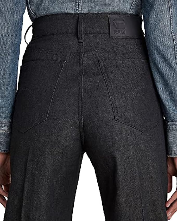 G-Star Raw Deck Ultra High Wide Leg Jeans para Mujer, Negro (Pitch Black D19058-C668-A810), 30W / 32L mLvqcBVx